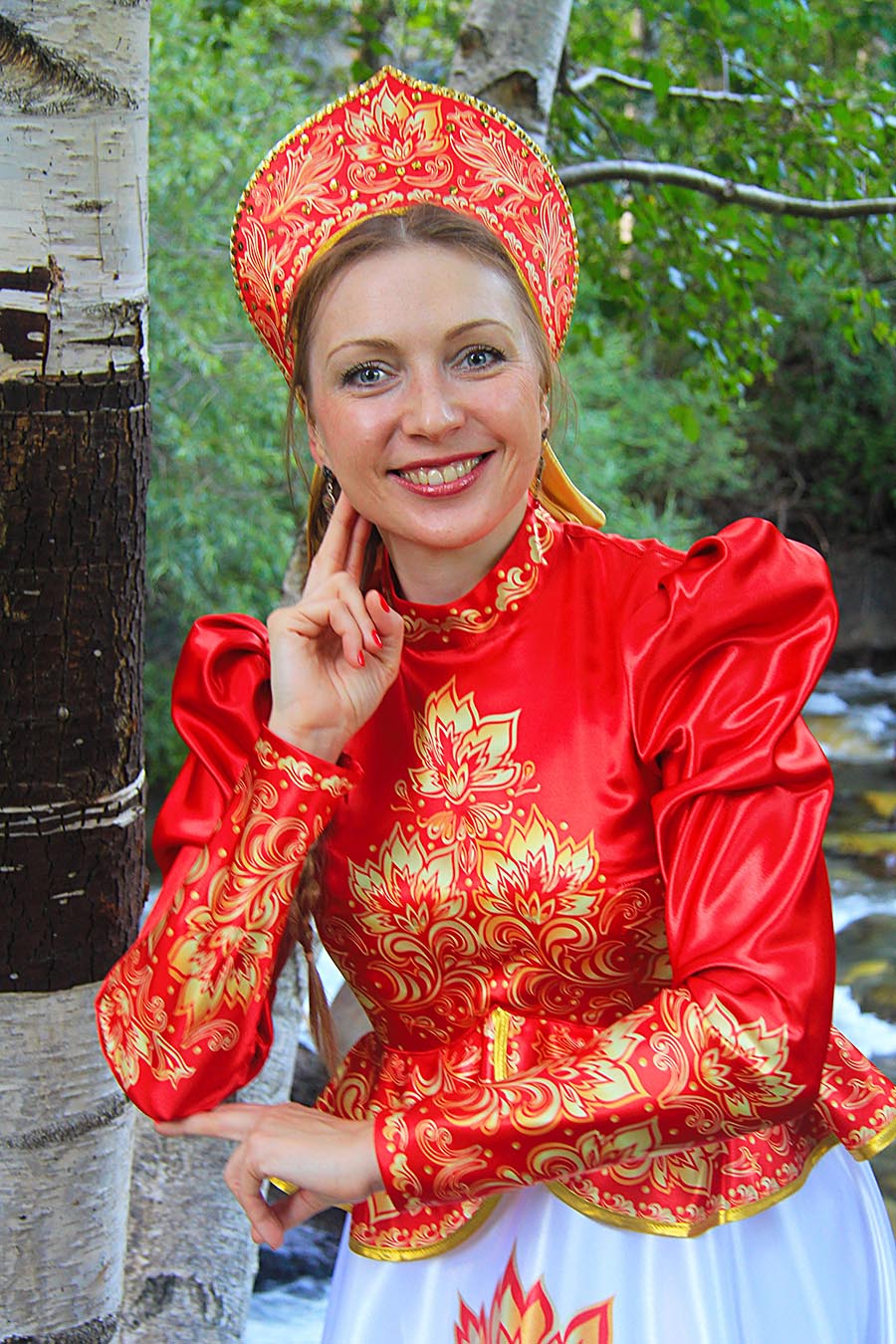 Women in Slavic costumes in Ulaanbaatar