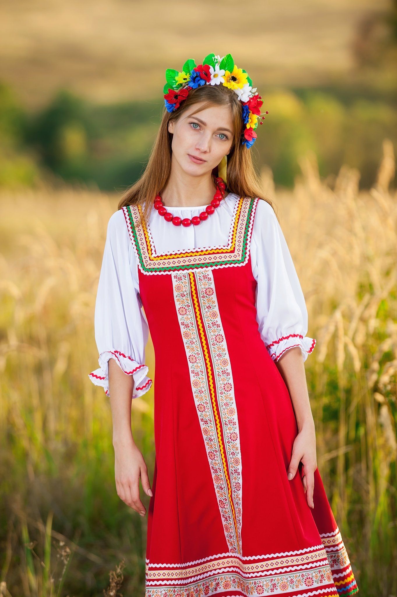 Women in Slavic costumes in Ulaanbaatar